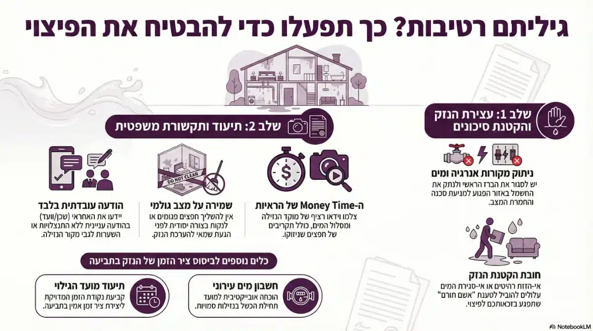 כך לפעול לאחר גילוי רטיבות